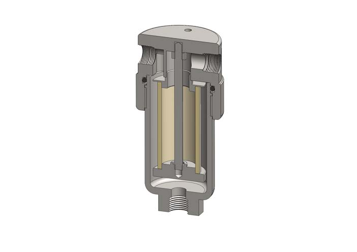 FILTER HOUSING, SS215, 1/4" NPT, 100 BAR, S316