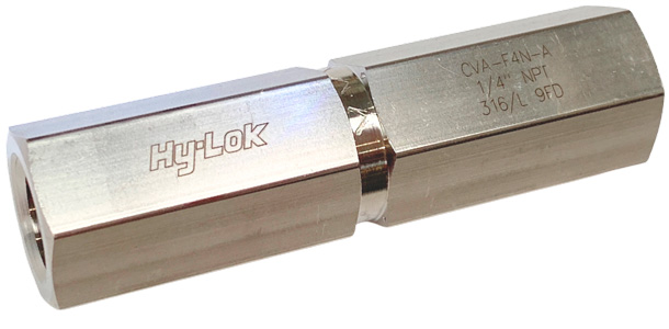 CHECK VALVE, 1/4" FEMALE BSPT, 10 PSI, 701 SERIES, S316