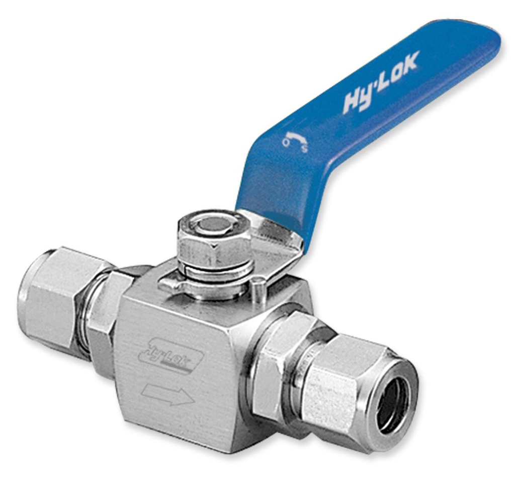 2 WAY BALL VALVE, 12MM O.D. PCTFE, 105 SERIES, S316