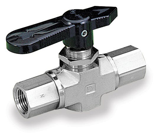 2 WAY BALL VALVE, 1/8" FEMALE NPT, 102 SERIES, S316