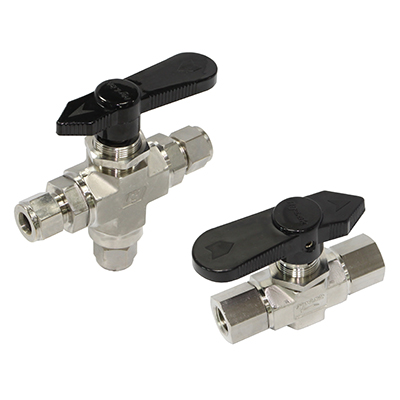 3 WAY BALL VALVE, 1/4&quot; FEMALE BSPP, OIL FREE, 102 SERIE, S316