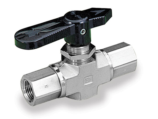 2 WAY BALL VALVE, 3/8" O.D. PCTFE, 102 SERIES, S316