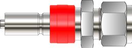 QUICK CONNECTOR, STEM WITH VALVE, 1/4" O.D., S316