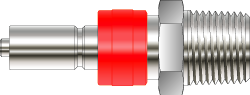 QUICK CONNECTOR, STEM WITH VALVE, 1/4&quot; MALE BSPP, S316