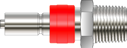 QUICK CONNECTOR, STEM WITH VALVE, 1/4&quot; NPT, S316