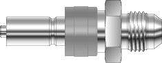 QUICK CONNECTOR, STEM WITHOUT VALVE, 7/16-20 UNF FLARE, S316