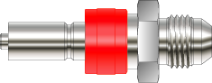 QUICK CONNECTOR, STEM WITHOUT VALVE, 7/16-20 UNF FLARE, S316