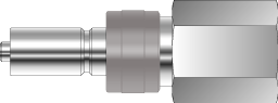 [SAQ1SSF-4N] QUICK CONNECTOR, STEM WITHOUT VALVE, 1/4" FEMALE NPT, S316