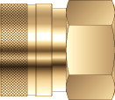 QUICK CONNECTOR, BODY, FULL FLOW, 3/4" FEMALE NPT, BRASS
