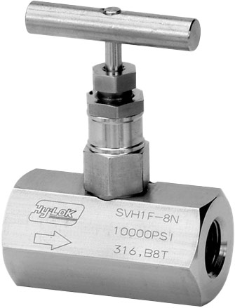 HIGH PRESSURE NEEDLE VALVE, FEMALE 1/2" NPT, SV SERIE, S316