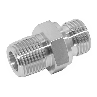 HEX NIPPLE, 1/8&quot; NPT - 1/8&quot;BSPP