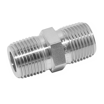 HEX NIPPLE, 1/4" BSPT, S316