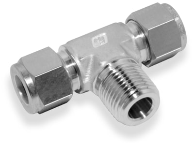 MALE BRANCH TEE,  1/4&quot; O.D. - 1/4&quot; NPT, S316