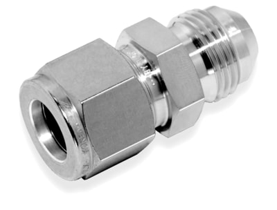 MALE CONNECTOR, 1/4&quot; O.D. - 7/16-20&quot; SAE FLARE, S316