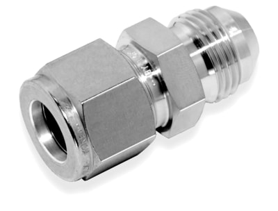MALE CONNECTOR, 3/8" O.D. - 1/4" AN FLARE, S316