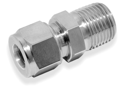 MALE CONNECTOR, 3/4&quot; O.D. - 3/4&quot; BSPT, S316