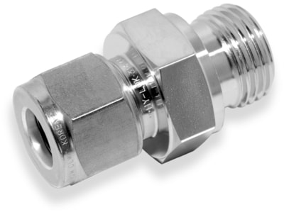 MALE CONNECTOR, 3/8&quot; O.D. - 3/8&quot; BSPP