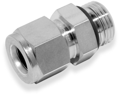 MALE CONNECTOR, 3/8" O.D. - 9/16-18, S316