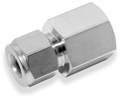 FEMALE GAUGE CONNECTOR, 10MM O.D. - 3/8" BSPP, S316