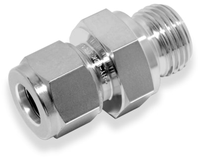 MALE CONNECTOR, 1MM O.D. - 1/16&quot; BSPP, BORED THROUGH