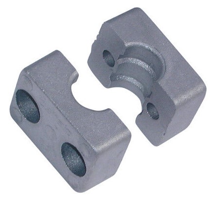TUBE SUPPORT, 8MM, ALUMINIUM