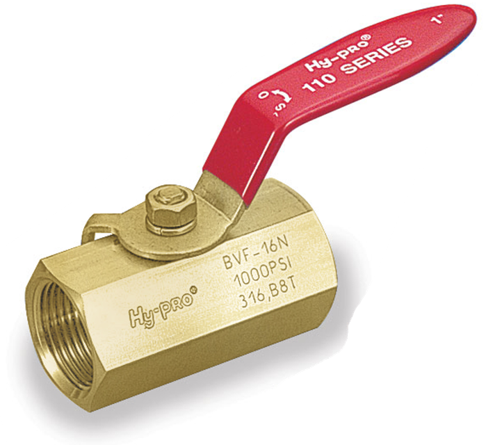 BALL VALVE, FEMALE 1/4" NPT, 110 SERIE, BRASS