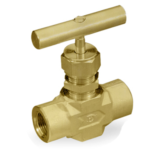 NEEDLE VALVE, 1/8" FEMALE BSPT, REGULATING, NV SERIES, BRASS