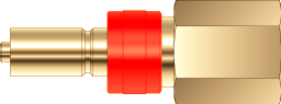 QUICK CONNECTOR STEM, WITHOUT VALVE, 1/4" FEMALE NPT, BRASS