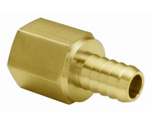 FEMALE HOSE CONNECTOR, 1/2" HOSE - 1/2" NPT, BRASS