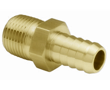 [BH-HCM-3-4N] MALE HOSE CONNECTOR 1/4" HOSE -1/4" NPT, BRASS