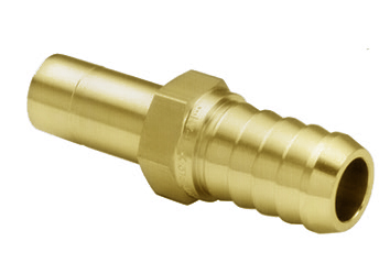[BH-HCT-4-6M] HOSE CONNECTOR 1/4" HOSE - 6MM TUBE, BRASS