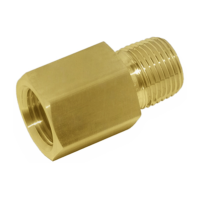 ADAPTER, 1/4" NPT FEMALE - 1/4" MALE NPT, BRASS