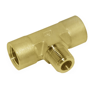 BRANCH TEE, 1/4" NPT, BRASS