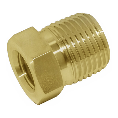 HEX REDUCNG BUCHING, 3/8" - 1/4" NPT, BRASS