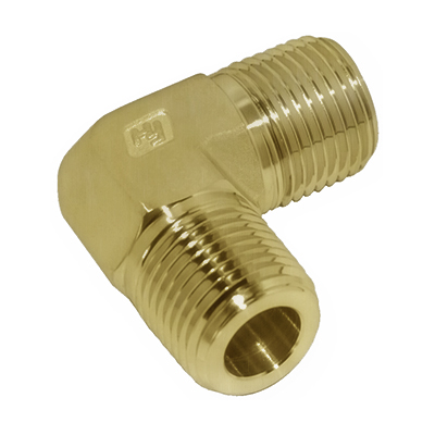 MALE ELBOW, 3/8" NPT, BRASS