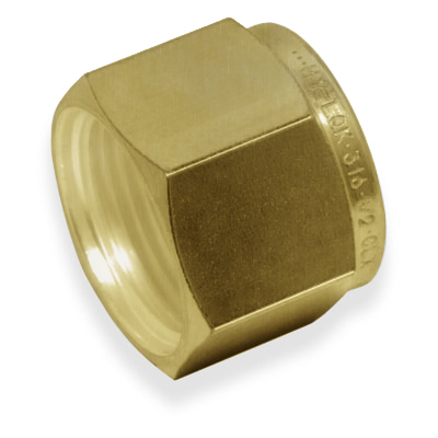 NUT, 1/8" O.D., BRASS