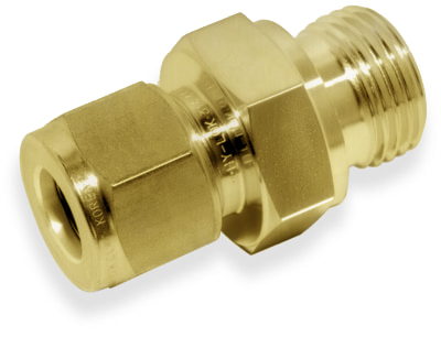 MALE CONNECTOR, 3/8" O.D. - 3/8" BSPP