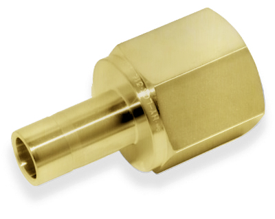 FEMALE TUBE ADAPTER, 22MM TUBE - 1/2" BSPP, BRASS
