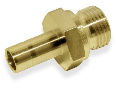 MALE TUBE ADAPTER, 15MM TUBE - 3/8" BSPP, BRASS