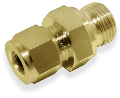 [BMCMCT-8M-8G] MALE CONNECTOR, 8MM O.D - 1/2" BSPP, BORED THROUGH, BRASS