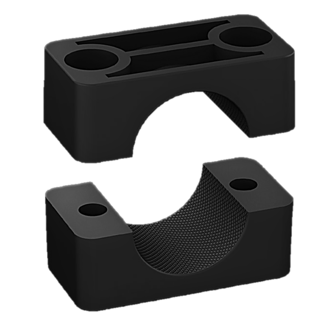 TUBE SUPPORT, 3/8" O.D., POLYAMIDE, BLACK, 3417189