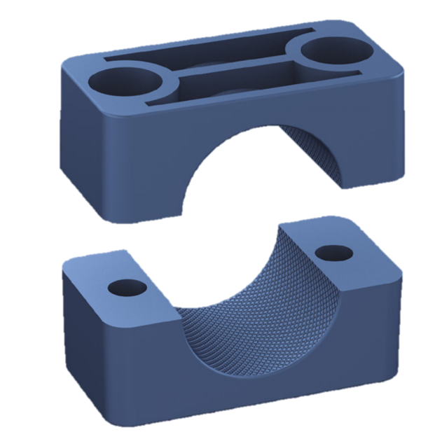 TUBE SUPPORT, 1 1/2" O.D., POLYPROPYLENE, BLUE.