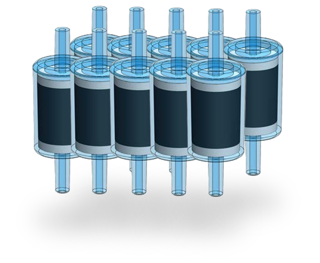 DISPOSABLE IN-LINE ADSORBER, Ø 1/4" SPIGOT, GRADE 07, BOX OF 10