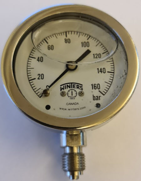 0-160 BAR 1/4" BSPP DOWN, L/F