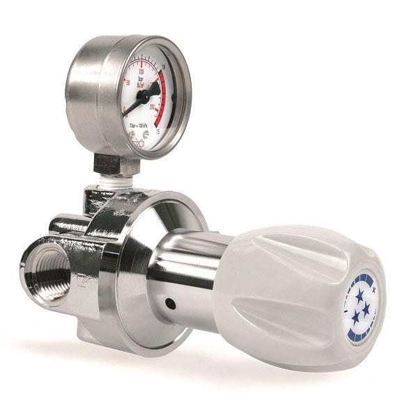 DIAPHRAGM LINE REGULATOR WITH BALANCED VALVE, 50-8 BAR, 1/2" BSPP, EPDM , CHROME BRASS