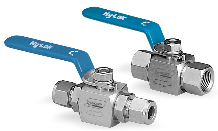 2 WAY BALL VALVE, 1/4&quot; FEMALE NPT, PCTFE, 105 SERIE, S316