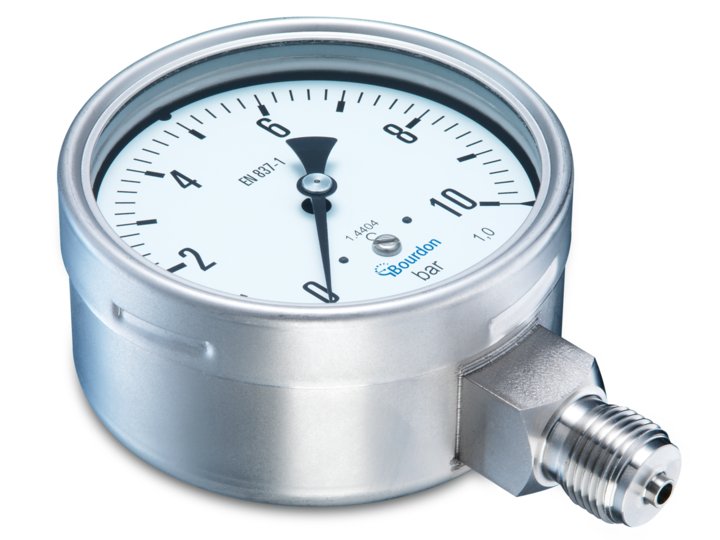 0-600 BAR, 1/2" BSP, BOTTOM, STAINLESS, Ø100