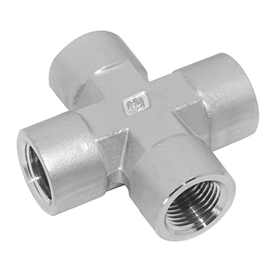 FEMALE CROSS, 1/2" NPT, S316