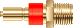 QUICK CONNECTOR, STEM, WITH VALVE, 1/4&quot; MALE BSPT