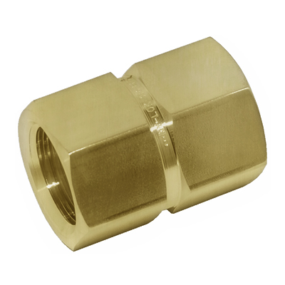 HEX REDUCING COUPLING, 1/2" - 1/4" NPT, BRASS